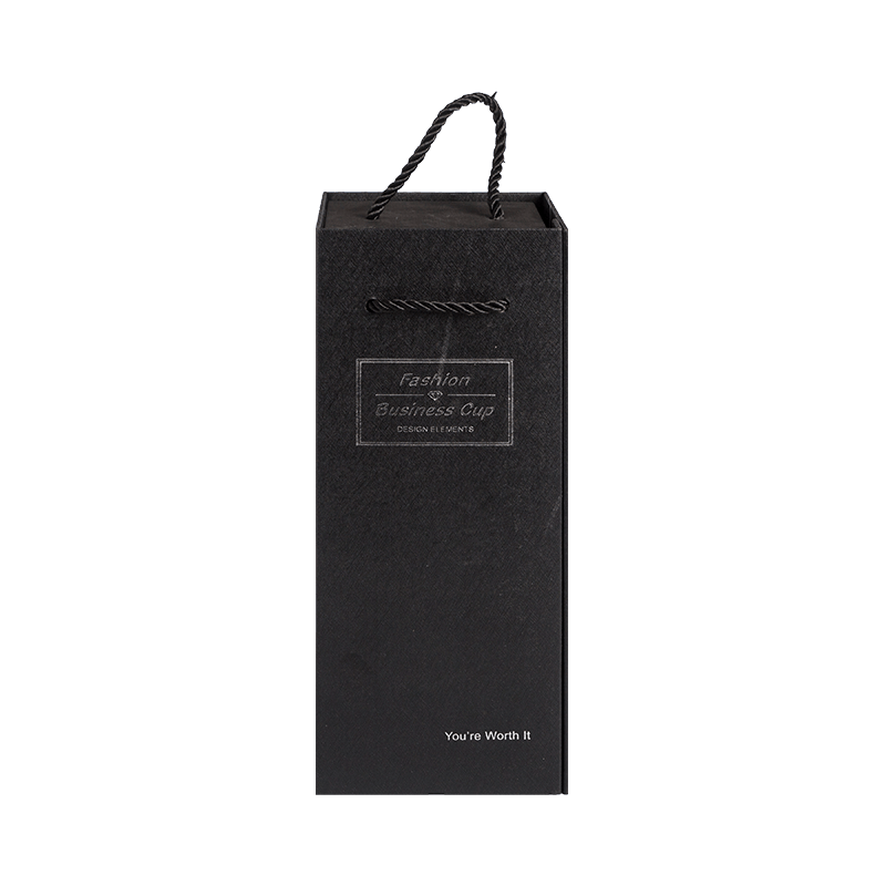 Luxury Custom Logo Wine Boxes Gift Black Cardboard gift box wine bottle gift boxes packaging