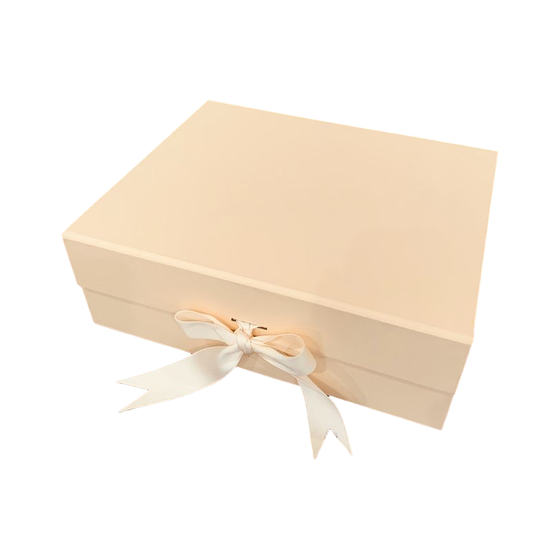 Custom Pink Shipping Boxes Gift Box Magnetic Ribbon Flat Fold Cardboard Gift Box For Clothes Shoes