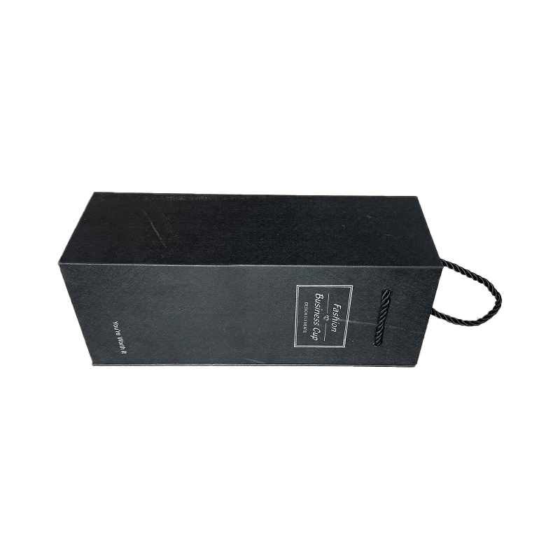 Luxury Custom Logo Wine Boxes Gift Black Cardboard gift box wine bottle gift boxes packaging