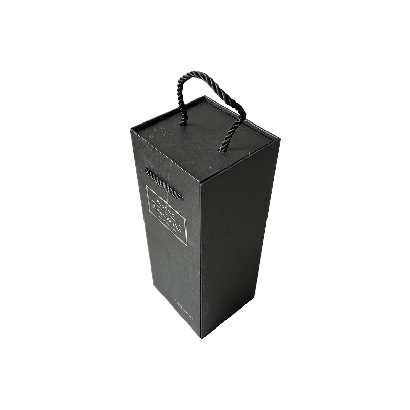 Luxury Custom Logo Wine Boxes Gift Black Cardboard gift box wine bottle gift boxes packaging