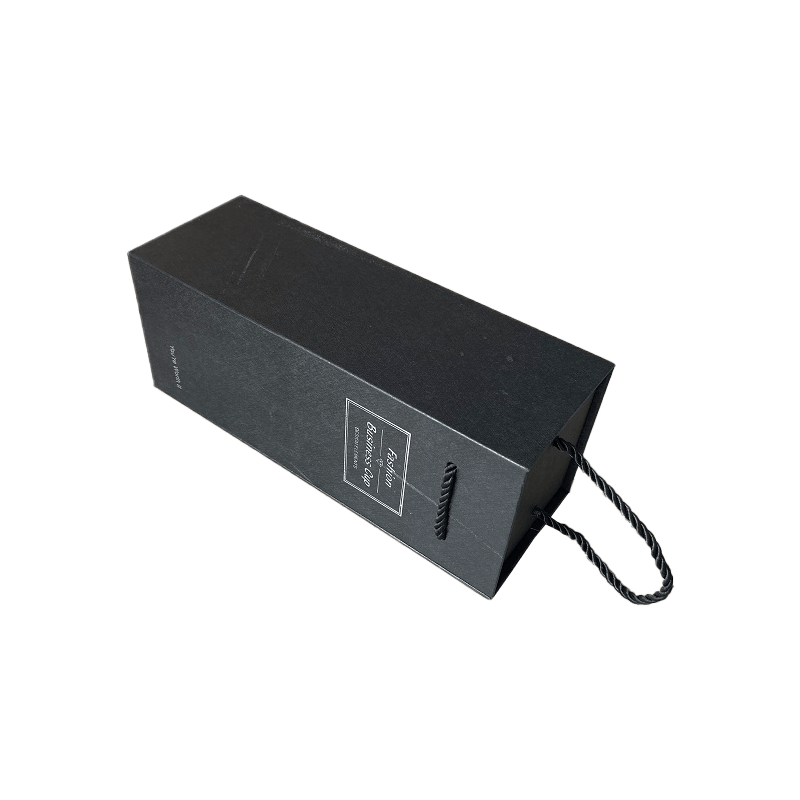 Luxury Custom Logo Wine Boxes Gift Black Cardboard gift box wine bottle gift boxes packaging