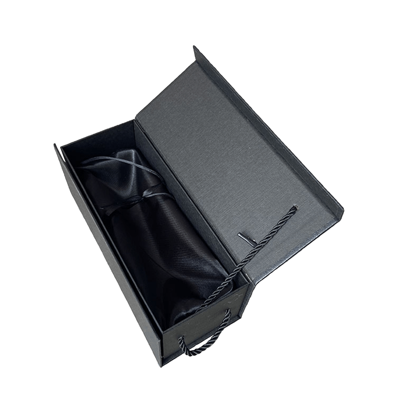 Luxury Custom Logo Wine Boxes Gift Black Cardboard gift box wine bottle gift boxes packaging